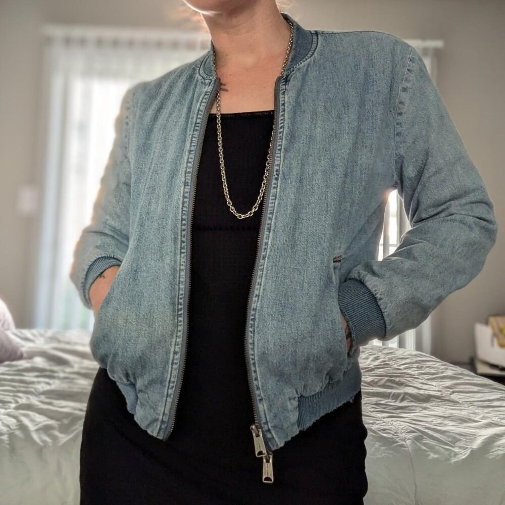 Lucky Brand Denim Bomber Jacket